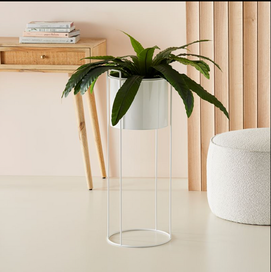 White Gloss Plant Stand- Set of 1, Indoor and Outdoor Purpose